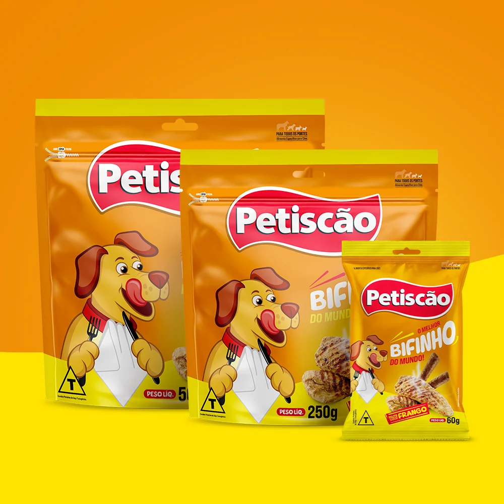 Snack Petiscão Bifinho Palito Frango para Cães