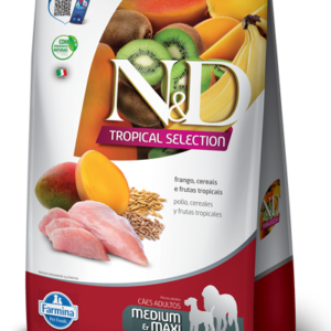 Ração N&D Tropical Selection para Cães Adultos de Porte Médio e Grande Sabor Frango