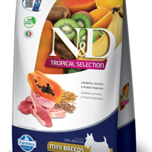 Ração N&D Tropical Selection para Cães Adultos de Porte Mini e Pequeno Sabor Cordeiro - 2kg