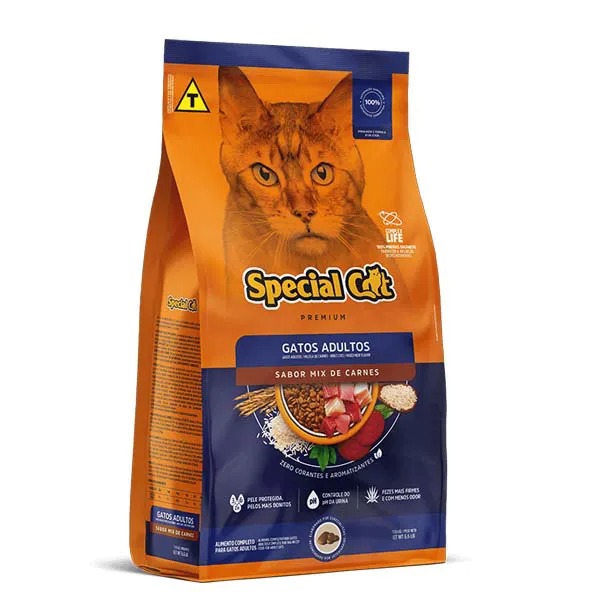 Ração Special Cat Premium Mix de Carnes para Gatos Adultos