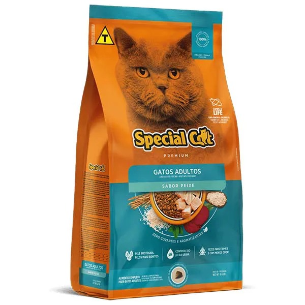 Ração Special Cat Premium Peixe para Gatos Adultos