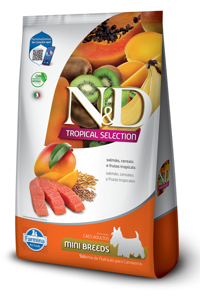 Ração N&D Tropical Selection para Cães Adultos de Porte Mini e Pequeno Sabor Salmão