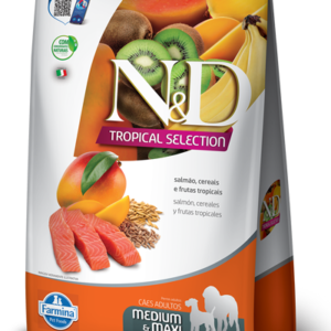 Ração N&D Tropical Selection para Cães Adultos de Porte Médio e Grande Sabor Salmão