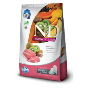 Ração N&D Tropical Selection para Cães Filhotes de Porte Médio e Grande Sabor Suíno