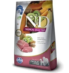 Ração N&D Tropical Selection para Cães Adultos de Porte Médio e Grande Sabor Suíno