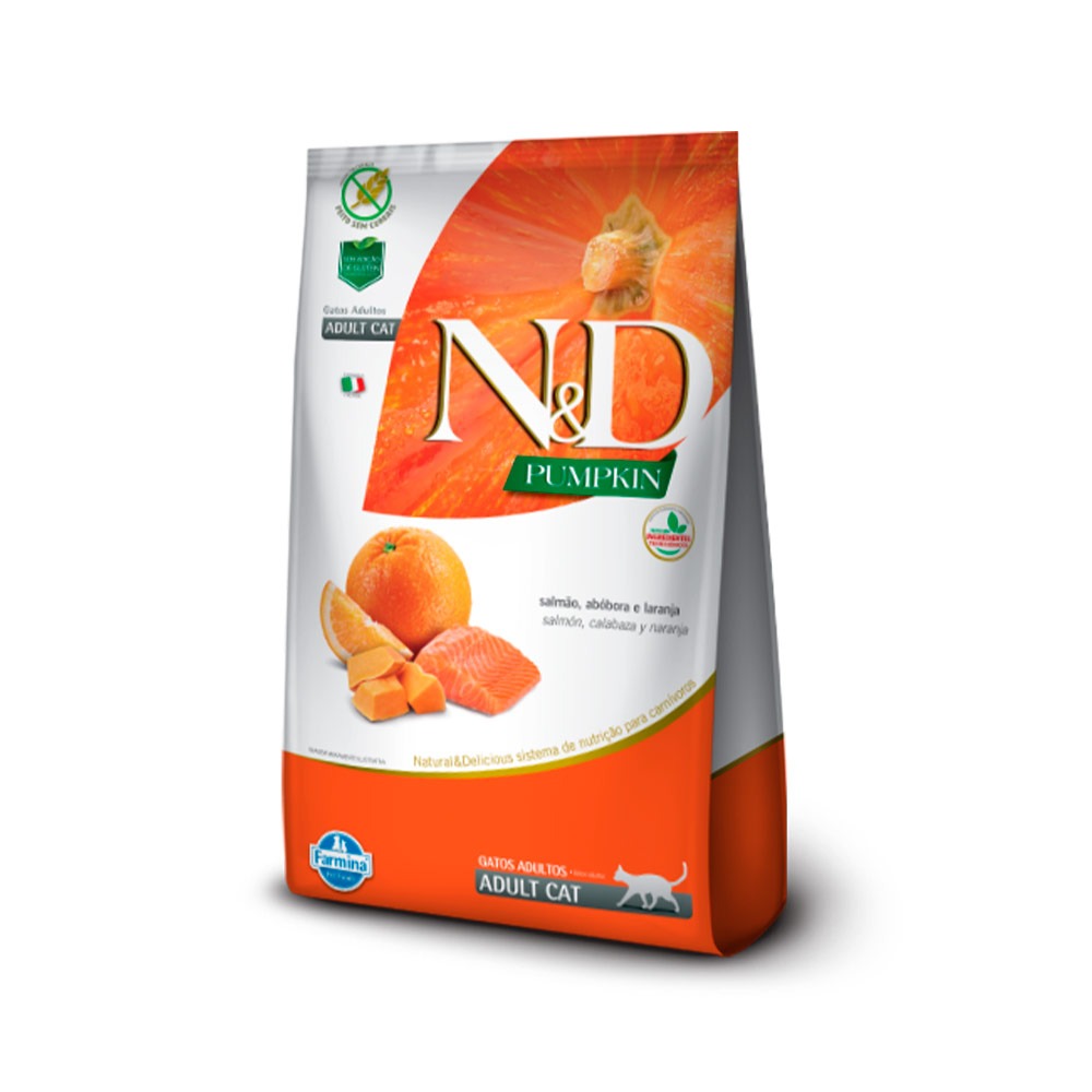 Ração Pumpkin N&D para Gatos Adultos Sabor Salmão