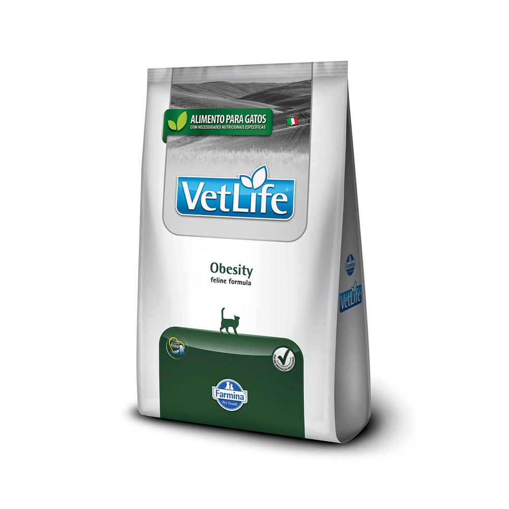 Ração Vet Life Natural Obesity para Gatos Adultos