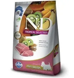 Ração N&D Tropical Selection para Cães Adultos de Porte Mini Sabor Suíno 2kg + 500g Grátis