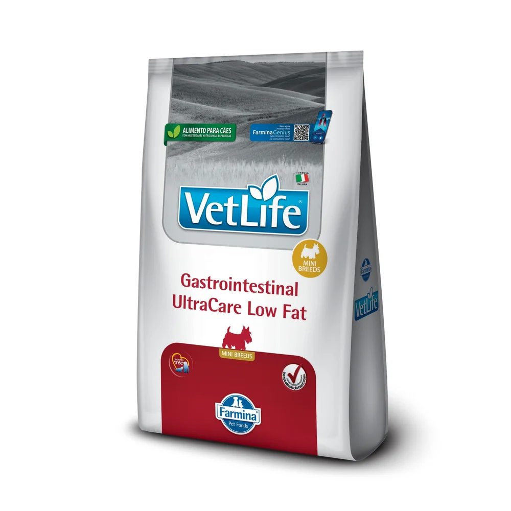 Ração Vet Life Gastrointestinal UltraCare Low Fat Para Cães de Porte Pequeno 1,5Kg