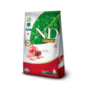 Ração Farmina N&D Prime Gatos Filhotes Sabor Frango e Romã